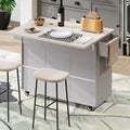 Kitchen Island with Trash Can Storage Cabinet