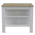 3-Shelf Wooden Casual Kitchen Island