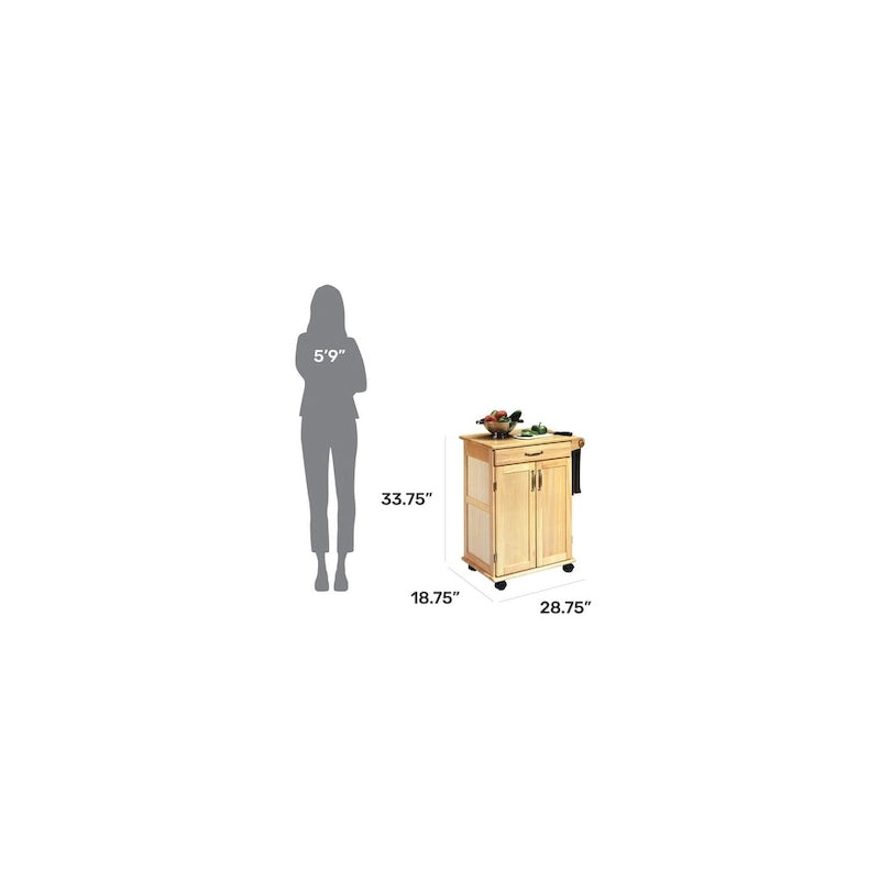 Brown Kitchen Cart - 29" x 19" x 34"