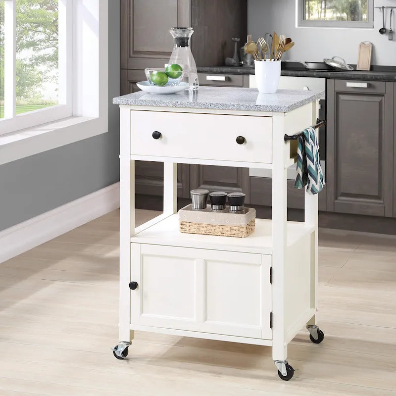 Kitchen Cart with Granite Top