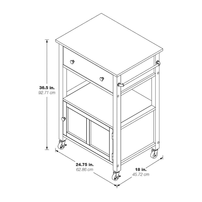 Kitchen Cart with Granite Top
