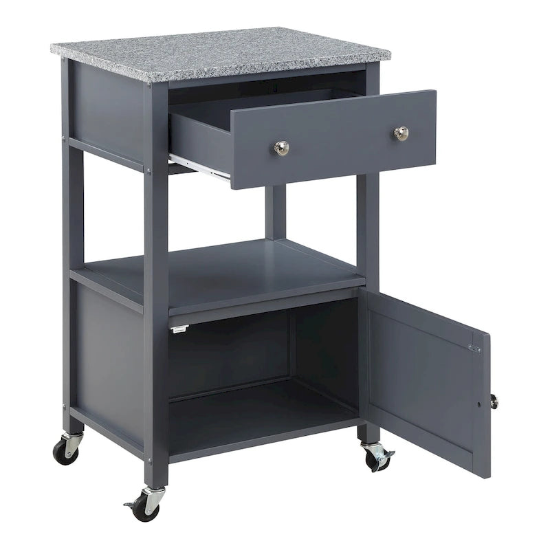 Kitchen Cart with Granite Top