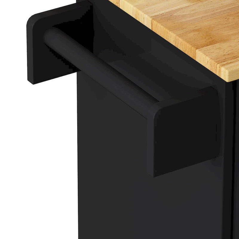Kitchen Island Cart with 2-Door Cabinet and 3 Drawers