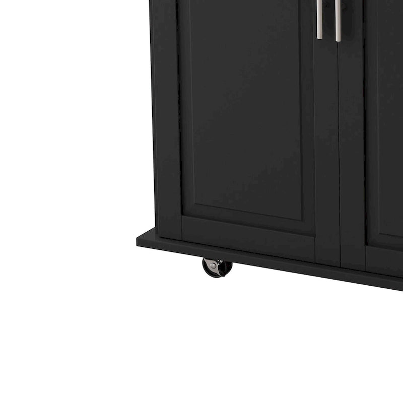 Kitchen Island Cart with 2-Door Cabinet and 3 Drawers
