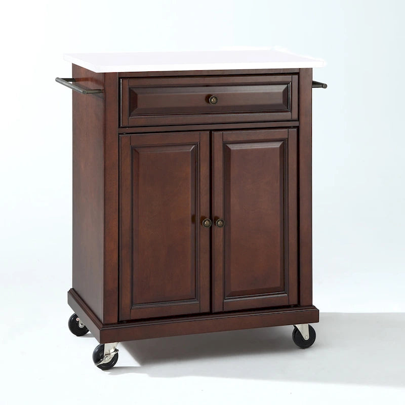 Portable Granite Top Kitchen Cart - 31W x 18D x 35.5H