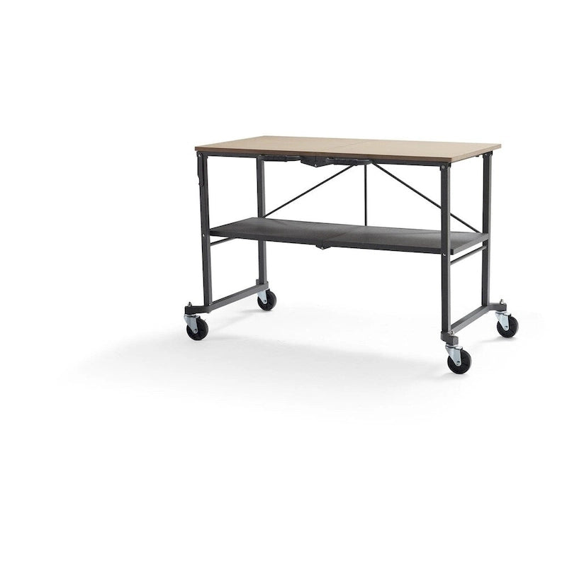 Grey Utility Table / Workbench with Locking Casters