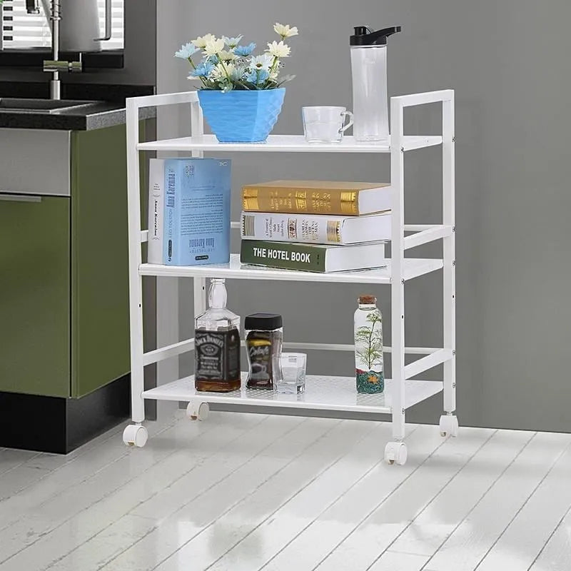3-Tier Rolling Utility Storage Cart with Wheels