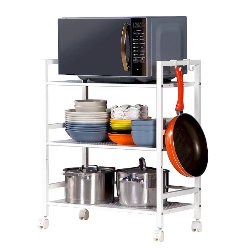 3-Tier Rolling Utility Storage Cart with Wheels