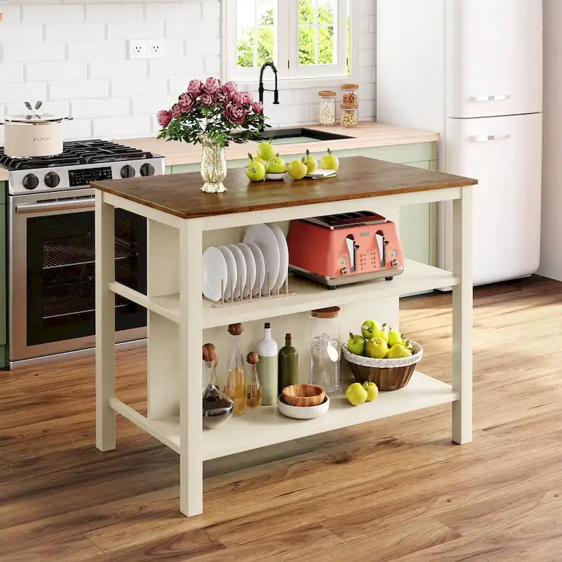Solid Wood Rustic 45 Kitchen Island