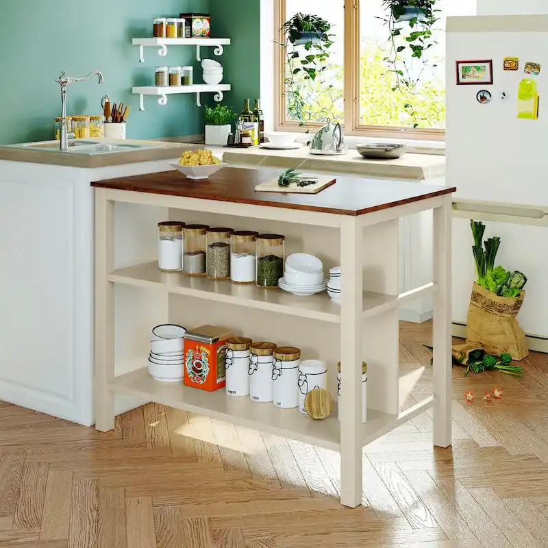 Solid Wood Rustic 45 Kitchen Island