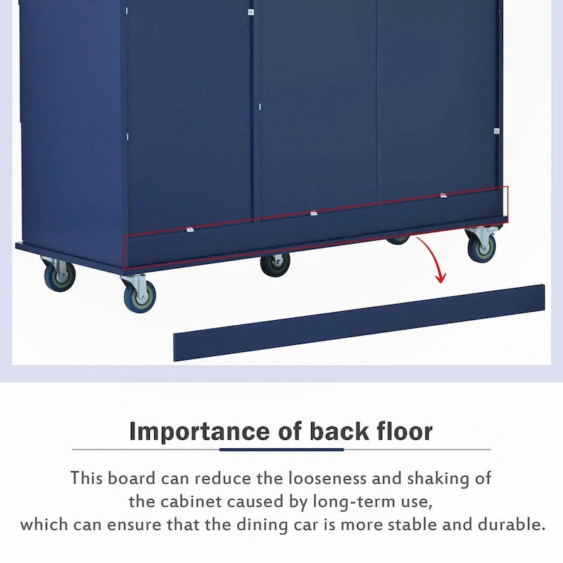 Rolling Mobile Kitchen Island with Drop Leaf - Solid Wood Top, Locking Wheels & Storage Cabinet, 52.7 Inch Width