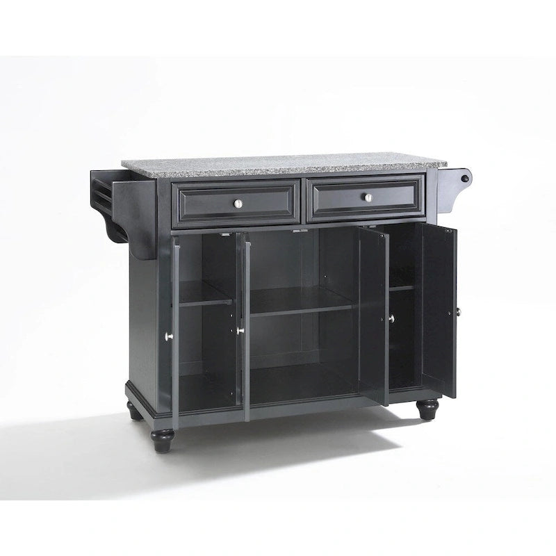 Granite Top Full Size Kitchen Island - 18D x 51.5W x 36H