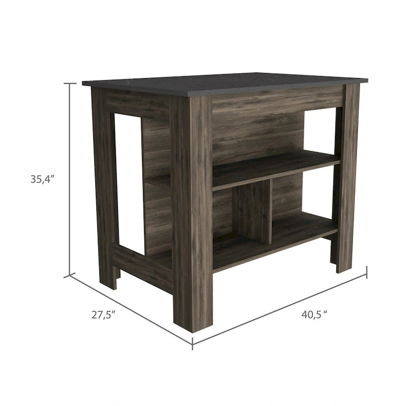 3-Shelf Kitchen Island