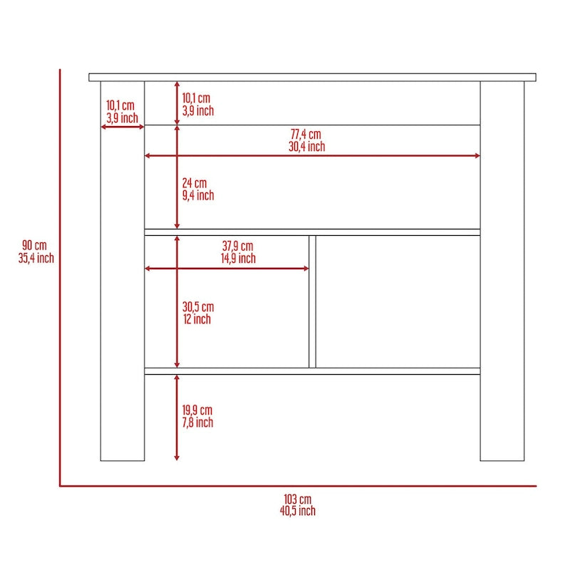 3-Shelf Kitchen Island
