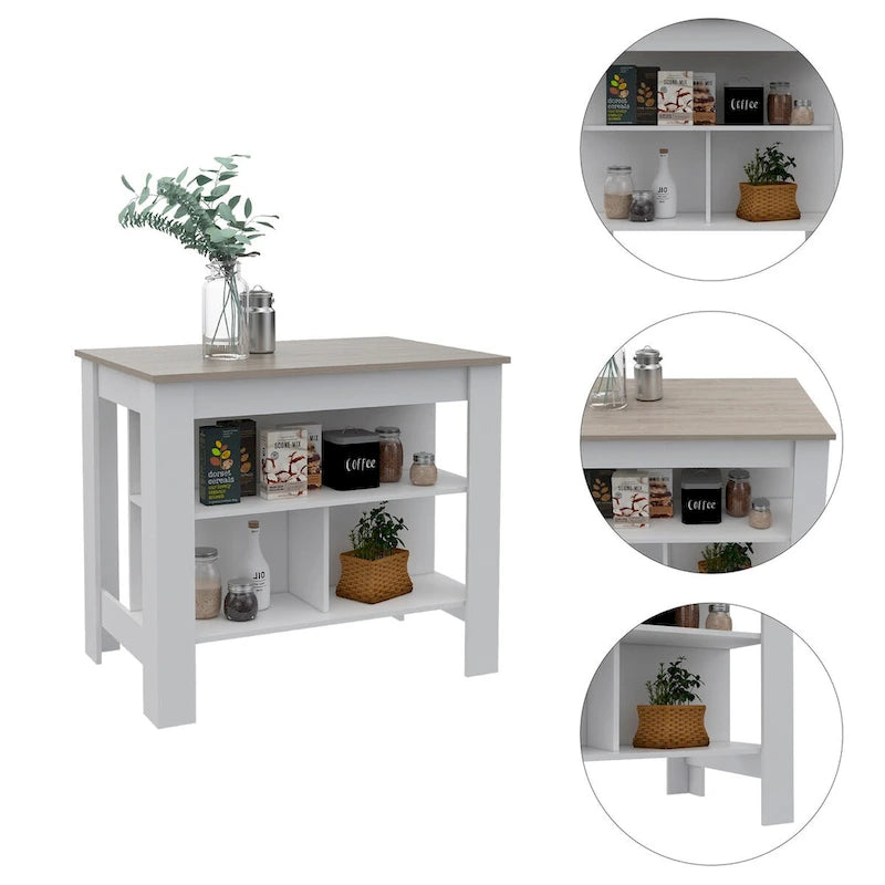 3-Shelf Kitchen Island