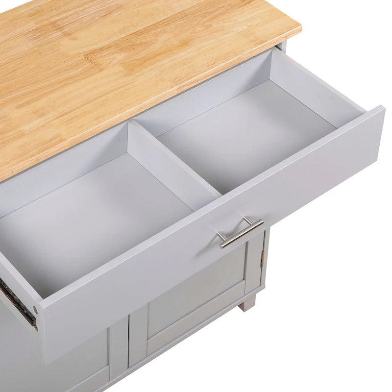 Rolling Kitchen Island with Storage