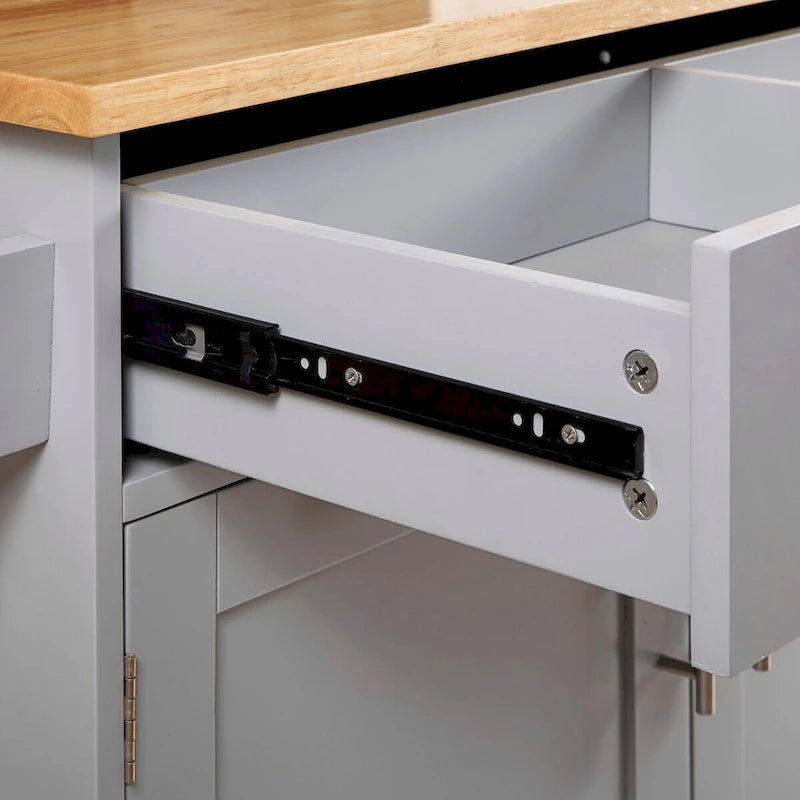 Rolling Kitchen Island with Storage