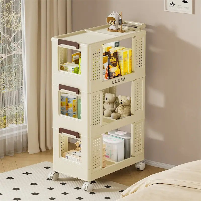 3-Tier Rolling Storage Cart with Wheels