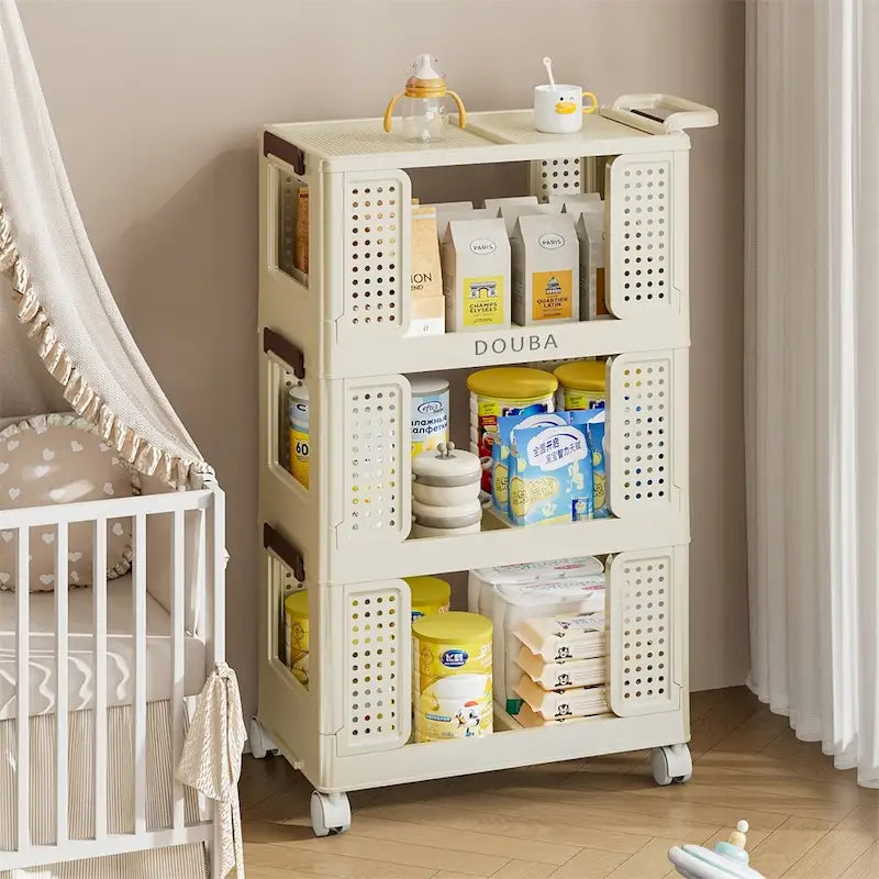 3-Tier Rolling Storage Cart with Wheels