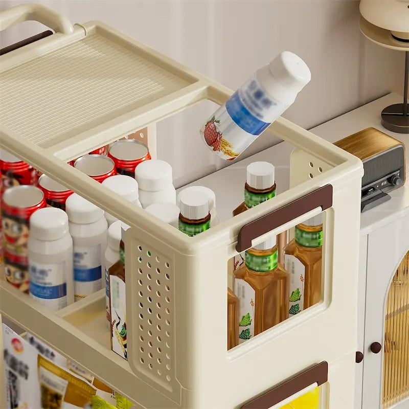 3-Tier Rolling Storage Cart with Wheels