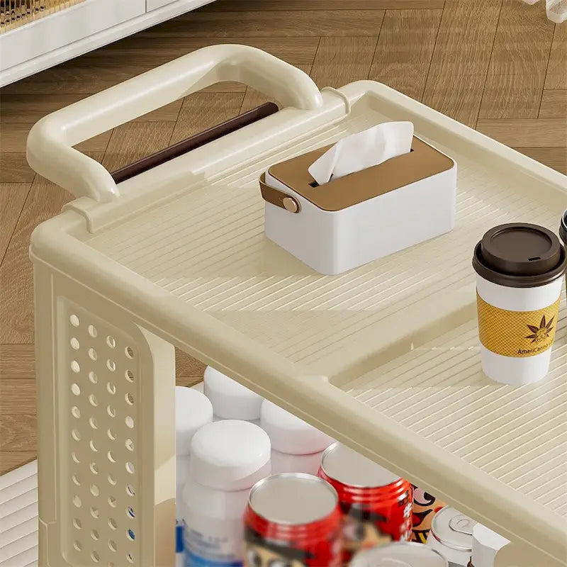 3-Tier Rolling Storage Cart with Wheels